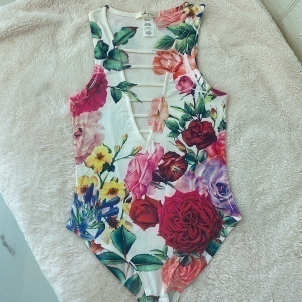 Floral bodysuit XS